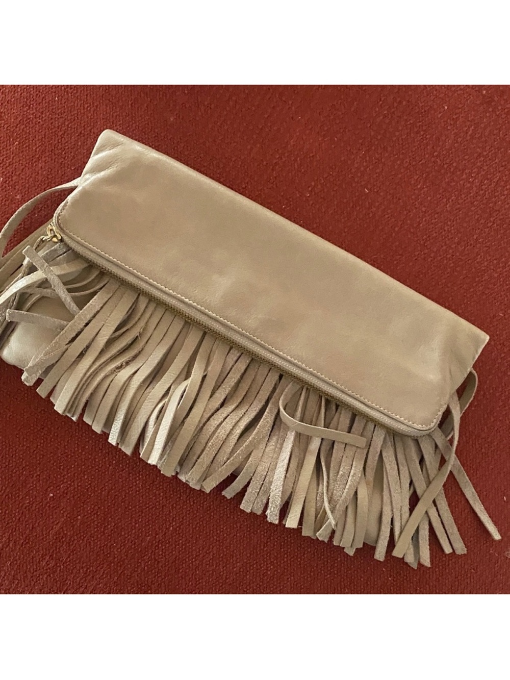 B-Low the Belt suede fringe clutch